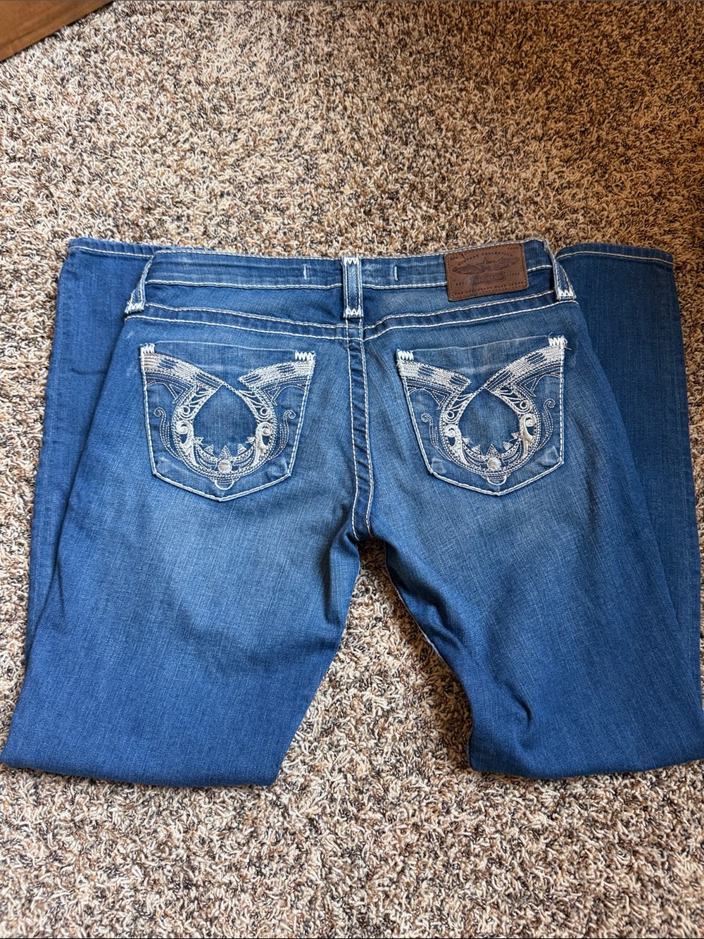 Women's Big Star Embroidered Back Pocket Jeans. Low rise
